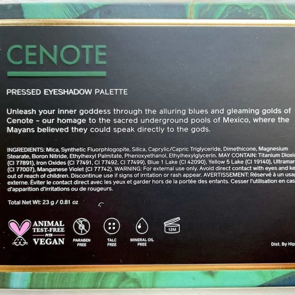 NIB HipDot Cenote Eyeshadow Palette NEW‎
